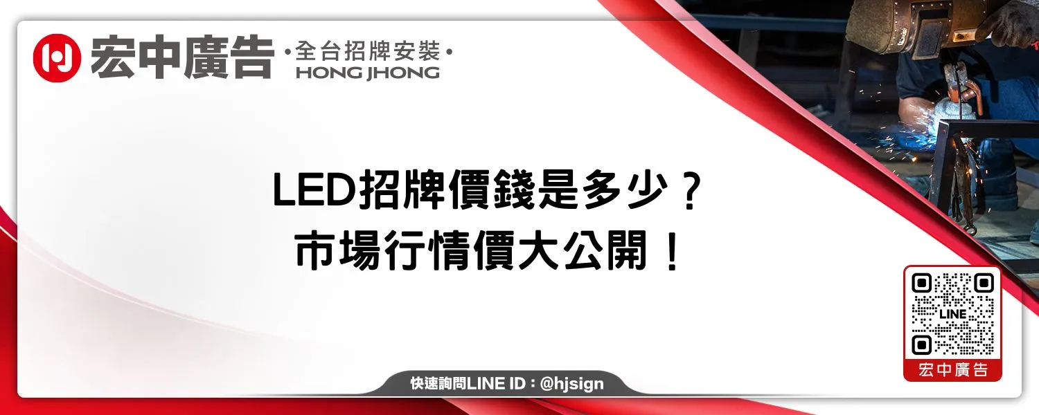 LED招牌價錢是多少？市場行情價大公開！
